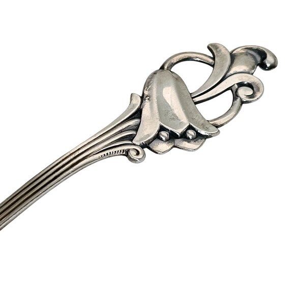 Marthinsen Blue Bells Sterling Silver Ladle 5.25" Ornate Floral Handle Norway - Picture 2 of 10